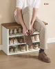 VASAGLE Schuhbank, Sitzbank mit Stauraum, Schuhregal 6 Produktbild-Vorschau 3