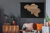MuchoWow® Wandteppich Wandbehang Karte - Belgien - Holz Produktbild-Vorschau 5