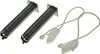 Two springs and two plastic clips are arranged on a white background. Anteprima dell’immagine prodotto