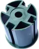 A green plastic object with a cylindrical shape and internal dividers, isolated on a white background. Podgląd zdjęcia produktu