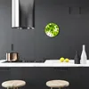 Glasuhr Wanduhr Küchenuhr Echt-Glas 30fi cm Blätter grün Produktbild-Vorschau 3