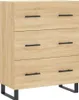 vidaXL Príborník Sonoma Dub 69,5x34x90 cm odvodený výrobok Náhľad obrázku produktu 2