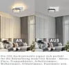 A split image showing a modern living room with a ceiling light on and off. Produktbild-Vorschau