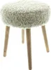 Hocker "Schaffell" aus Holz & Kunstfell, Ø 35 x 45 cm, Produktbild-Vorschau 3