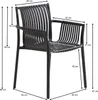 Gartenstuhl OLEA im 4er Set, Schwarz - schlanker Produktbild-Vorschau 8