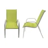 Lot de 6 chaises MARBELLA en textilène vert - aluminium Voir les images du produit 2