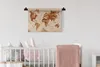 MuchoWow® Wandteppich Wandbehang Weltkarte - Farbe - Braun Produktbild-Vorschau 2