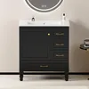 Meuble de salle de bains de 75 cm, couleur noire. Meuble Voir les images du produit 1
