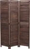 A three-panel wooden room divider with slatted panels. Podgląd zdjęcia produktu