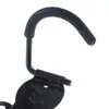 A close-up of a black bicycle wall mount hook with a rubberized grip. Náhled obrázku produktu