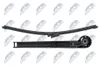 A car windshield wiper blade and its arm are shown against a white background. Produktbild-Vorschau