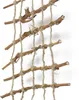 Scala decorativa in corda a griglia in legno e canapa Anteprima dell’immagine prodotto 4