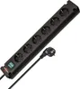 Brennenstuhl Bremounta 6gang black 3m +spínač Náhľad obrázku produktu 1