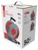 Prodlužovací kabel na bubnu 50 m / 4 zás. / s vypínačem / červený / PVC / 230V / 1,5 mm2 Produktbild-Vorschau