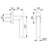 Hoppe Fenstergriff E 0400F/U31 F69 NA7503 7/035 5X45 Produktbild-Vorschau 3