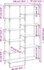 Bibliothèque Chêne Sonoma 100x32x170 cm Bois composite et Voir les images du produit 9
