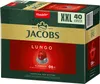 A product shot of a box of JACOBS Lungo Classico coffee capsules. Produktbild-Vorschau