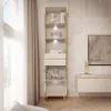 Vitrine AURORA KASZMIR mit LED-Beleuchtung und schräge Produktbild-Vorschau 2