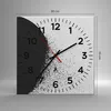 Wanduhr - Quadrat - Glasuhr - Abstraktion Schwarzweiß Produktbild-Vorschau 3