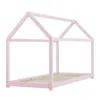 [en.casa] Kinderbett 90x200cm Rosa Haus Holz Natur Produktbild-Vorschau 5