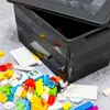 Contenitore in plastica su ruote con coperchio chiudibile a Anteprima dell’immagine prodotto 3