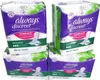 Several packages of Always Discreet sanitary pads are stacked. Produktbild-Vorschau