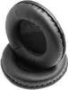 Two black ear pads for headphones are stacked on a white background. Podgląd zdjęcia produktu