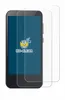 A screen protector is shown on top of a smartphone. Produktbild-Vorschau