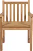 The Living Store Gartenstühle 8 Stk. mit Grauen Kissen Produktbild-Vorschau 4