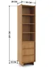 Bücherregal SUNA 50 cm breit schmal Standregal Karamell Produktbild-Vorschau 4