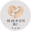 Mr. & Mrs. Panda magnet Otter Herz - Grau Pastell - Produktbild-Vorschau 1