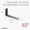 HOLZBRINK Regalträger Metall Regalhalter für Wandregal, Produktbild-Vorschau 7