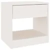 A white wooden nightstand with one drawer and an open shelf. Anteprima dell’immagine prodotto