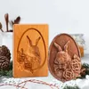 Holz-Keksausstecher Prägeform 10x10x2 cm, 3D Geschnitzte Produktbild-Vorschau 3