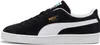 A side view of a black Puma Suede Classic sneaker with a white stripe. Produktbild-Vorschau