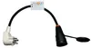 A black adapter cable with a white plug on one end and a black connector with an orange ring on the other end, against a white background. Produktbild-Vorschau