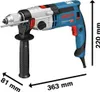 A Bosch Professional heavy duty hammer drill with dimensions indicated. Anteprima dell’immagine prodotto