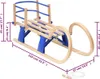 vidaXL Klappschlitten mit Rückenlehne 110 cm Sperrholz Produktbild-Vorschau 6