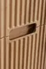 Close-up of a wooden cabinet with fluted detailing and a cutout handle. Náhľad obrázku produktu