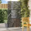vidaXL Sichtschutz Schwarz 100 x 50 x 180 cm Stahl Produktbild-Vorschau 2