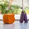 sweeek - Design-Hocker mit Bouclé-Bezug 1 Platz - Orange Produktbild-Vorschau 2