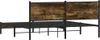 Metallbett ohne Matratze Räuchereiche 183x213 cm Produktbild-Vorschau 6