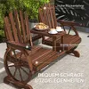 Outsunny 2-Sitzer Gartenbank Holz, wetterfest Sitzbank mit Produktbild-Vorschau 6