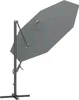 LED Ampelschirm SOLUNA Chambéry Sonnenschirm Ø 300 cm grau Produktbild-Vorschau 4