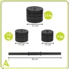 ACTIGET Hantelset 20 kg, verstellbare Kurzhanteln, 2 × 10 Produktbild-Vorschau 2