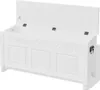 Panca portaoggetti in stile barocco MDF bianco Anteprima dell’immagine prodotto 4