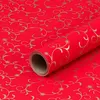 Geschenkpapier für Weihnachten, Goldene Arabesken, Rot, Produktbild-Vorschau 1
