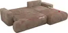 A brown corduroy sectional sofa is shown from a diagonal angle. Produktbild-Vorschau