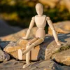 Kurtzy Marionnette articulée en bois 30,5cm Marionnette en Voir les images du produit 1