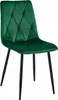 A green velvet chair with black legs on a white background. Anteprima dell’immagine prodotto